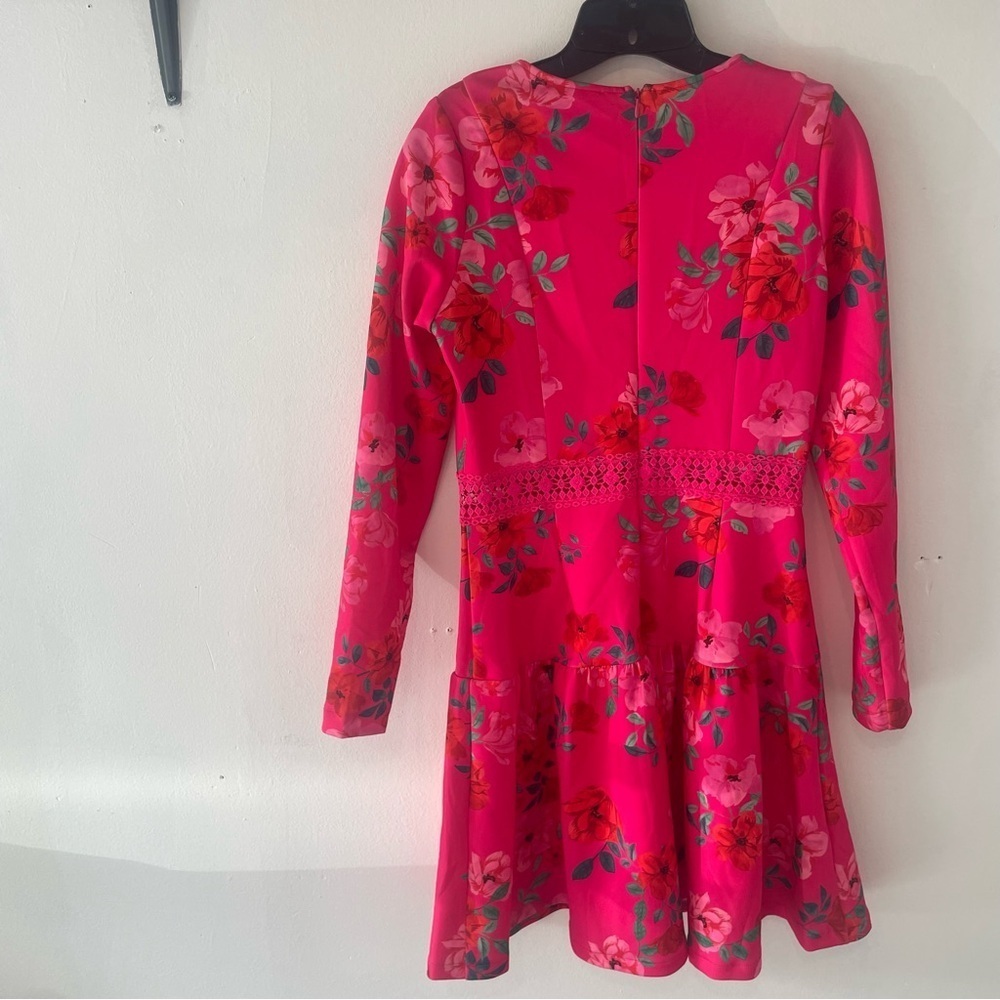 New! Alexia Admor Alexa Pink Print Floral Mini Dress Nwt 37364 — image 3 of 8